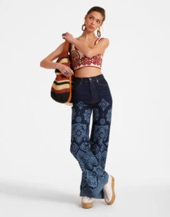 Flare Jeans Partenope Navy In Denim -Gustwillers Clothing Shop TRO0096DEN002PRT02 BU06 2