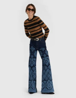 Flare Jeans Partenope Navy In Denim -Gustwillers Clothing Shop TRO0096DEN002PRT02 BU06 7