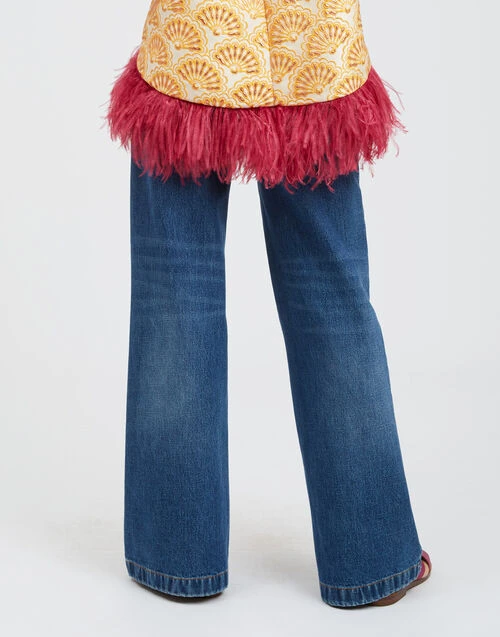 Flare Jeans Blue in Denim Flare Jeans Blue In Denim -Gustwillers Clothing Shop TRO0096DEN006SOLID BU03 2