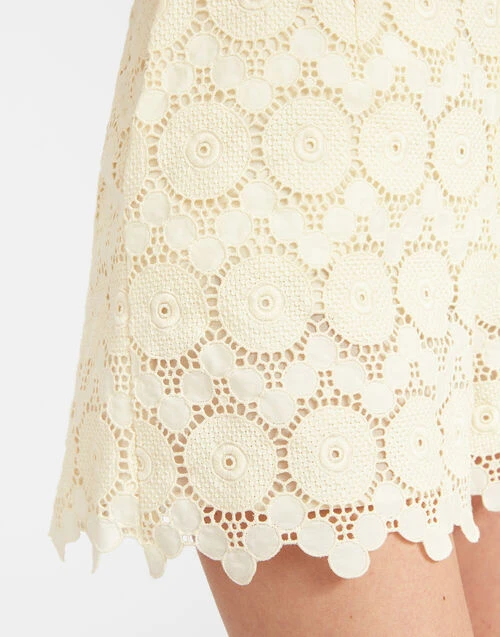 Margarita Shorts Evil Eye Ivory in Macrame Margarita Shorts Evil Eye Ivory In Macrame -Gustwillers Clothing Shop TRO0112EMB032EVI01 WH04 4