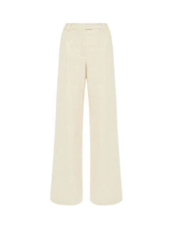 Loose Pants Creamy In Jacquard -Gustwillers Clothing Shop TRO0113JCQ076CRA01 WH03 5