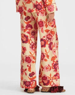 Pajama Pants Hottie Cream In Silk Twill