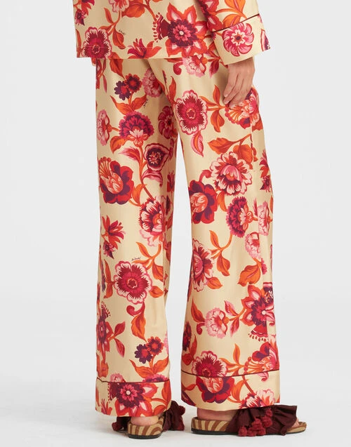 Pajama Pants Hottie Cream in Silk Twill Pajama Pants Hottie Cream In Silk Twill -Gustwillers Clothing Shop TRO0116SIL001HOT01 WH03 0