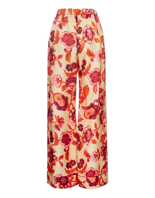 Pajama Pants Hottie Cream in Silk Twill Pajama Pants Hottie Cream In Silk Twill -Gustwillers Clothing Shop TRO0116SIL001HOT01 WH03 5