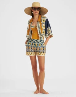 Pull-Up Shorts Casareale Small Placèe Cream In Summer Poplin