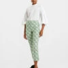 Torero Pants Fans Mint In Shot Cotton