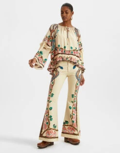 Superflare Jeans Eve Ecru In Denim