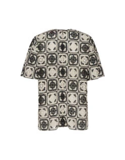 Lacey House T-Shirt Mini Tiles Black In Macramé -Gustwillers Clothing Shop TSH0035JCQ077MIT01 BL01 6