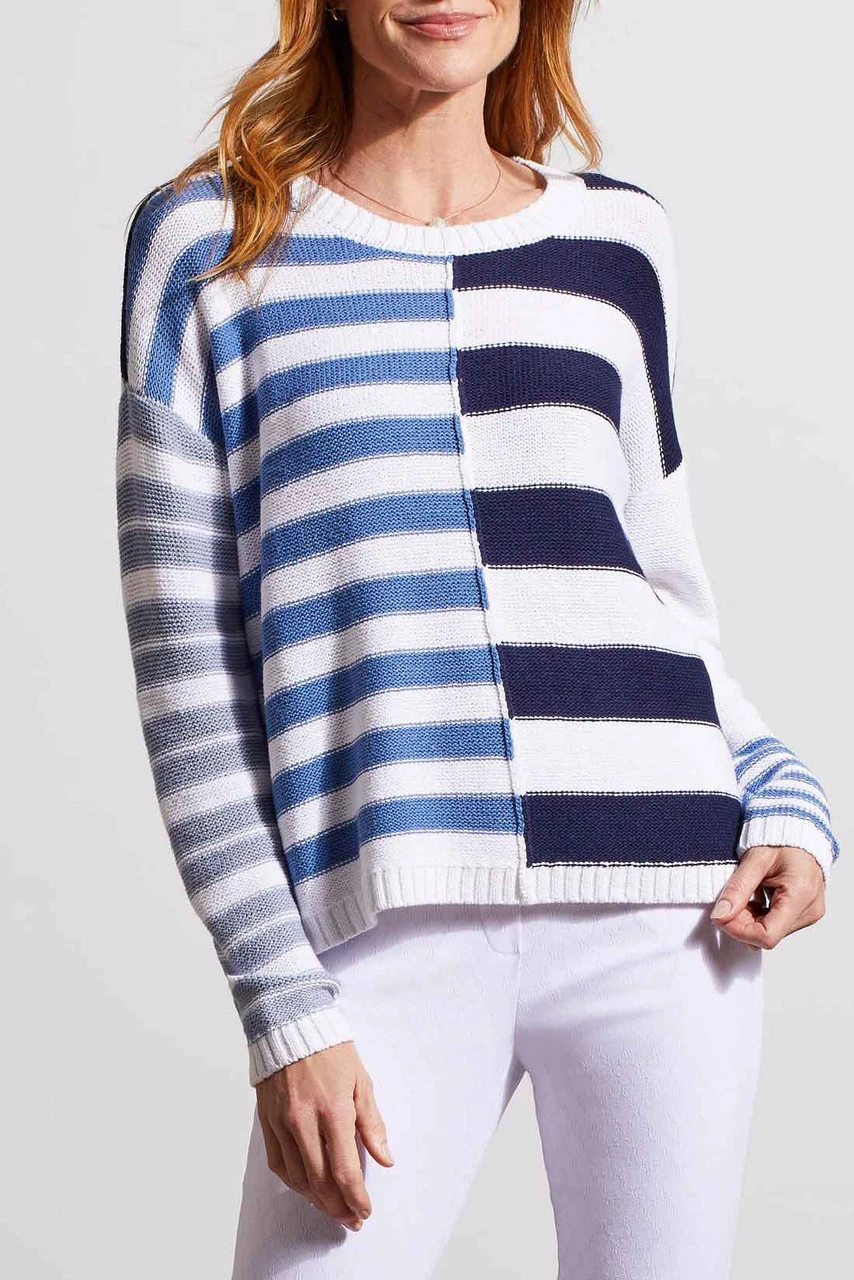 Tribal Blocked Striped Sweater Tribal Blocked Striped Sweater -Gustwillers Clothing Shop Tribal Blocked Striped Sweater S 1 58684.1712760014