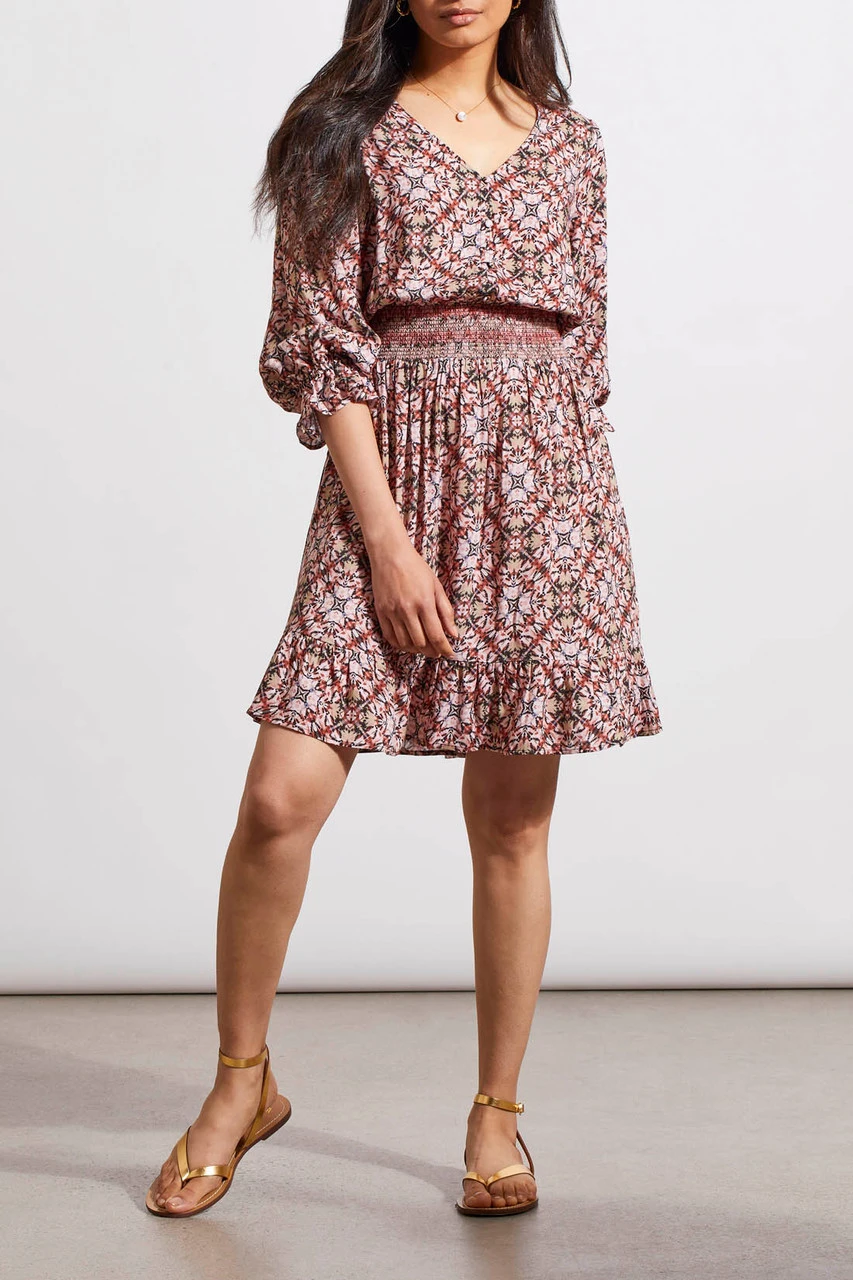 Tribal Embroidered Smocked Dress Tribal Embroidered Smocked Dress -Gustwillers Clothing Shop Tribal Embroidered Smocked Dress S 1 73146.1712762100