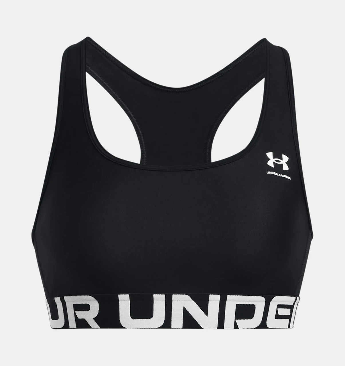 UA® HeatGear® Armour Mid Branded Sports Bra Under Armour UA® HeatGear® Armour Mid Branded Sports Bra -Gustwillers Clothing Shop UA HeatGear Armour Mid Branded Sports Bra BLACK 1 12143.1716997437