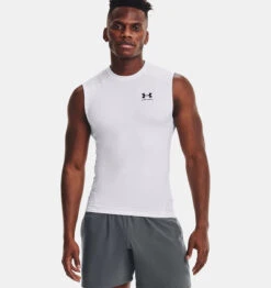Under Armour UA® Heatgear® Sleeveless Top -Gustwillers Clothing Shop UA Heatgear Sleeveless Top WHITE 2 67832.1715109803
