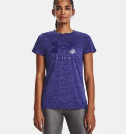 Under Armour UA® Tech™ Twist Big Gel Logo Tee -Gustwillers Clothing Shop UA Tech Twist Big Gel Logo Tee SONARBLU 2 49157.1710524022
