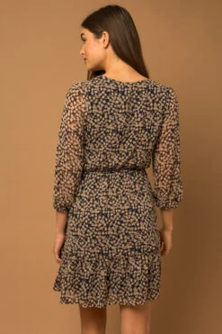 V-neck Wrap Mini Dress -Gustwillers Clothing Shop V neck Wrap Mini Dress NAVY 2 27111.1710523415