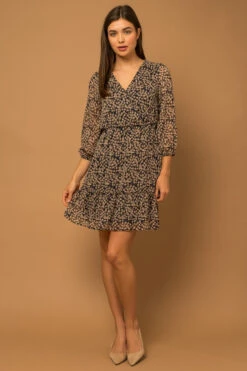 V-neck Wrap Mini Dress -Gustwillers Clothing Shop V neck Wrap Mini Dress NAVY 3 00096.1710523415