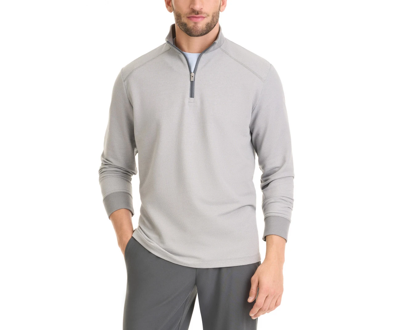 Van Heusen Essential Stain Shield 1/4 Zip Van Heusen Essential Stain Shield 1/4 Zip -Gustwillers Clothing Shop Van Heusen Essential Stain Shield 1 4 Zip DKGREY 1 70959.1711666012