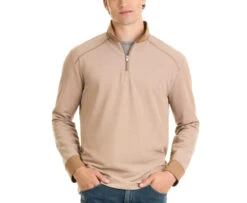 Fashion Clothing -Gustwillers Clothing Shop Van Heusen Essential Stain Shield 1 4 Zip TIGERSEY 1 08775.1711666006