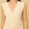 Vneck Cable Sweater Vest