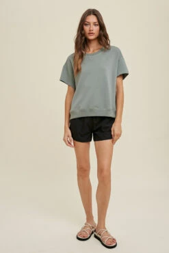 Wishlist Scuba Knit Drop Shoulder Top -Gustwillers Clothing Shop Wishlist Scuba Knit Drop Shoulder Top MINT 4 18093.1715867336