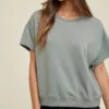 Wishlist Scuba Knit Drop Shoulder Top