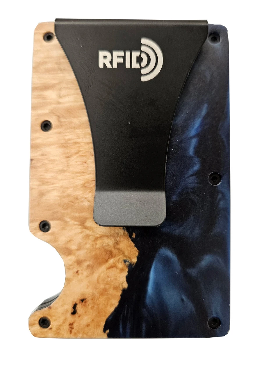 Wooden Element RFID Wallet - Navy Blue Wooden Element RFID Wallet - Navy Blue -Gustwillers Clothing Shop Wooden Element RFID Wallet Navy Blue S 1 95959.1716468076