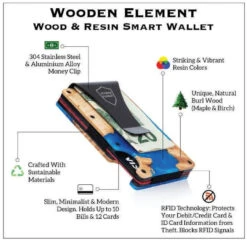 Wooden Element RFID Wallet - Pearl White 3 Wooden Element RFID Wallet - Pearl White -Gustwillers Clothing Shop Wooden Element RFID Wallet Pearl White S 4 85569.1716317463