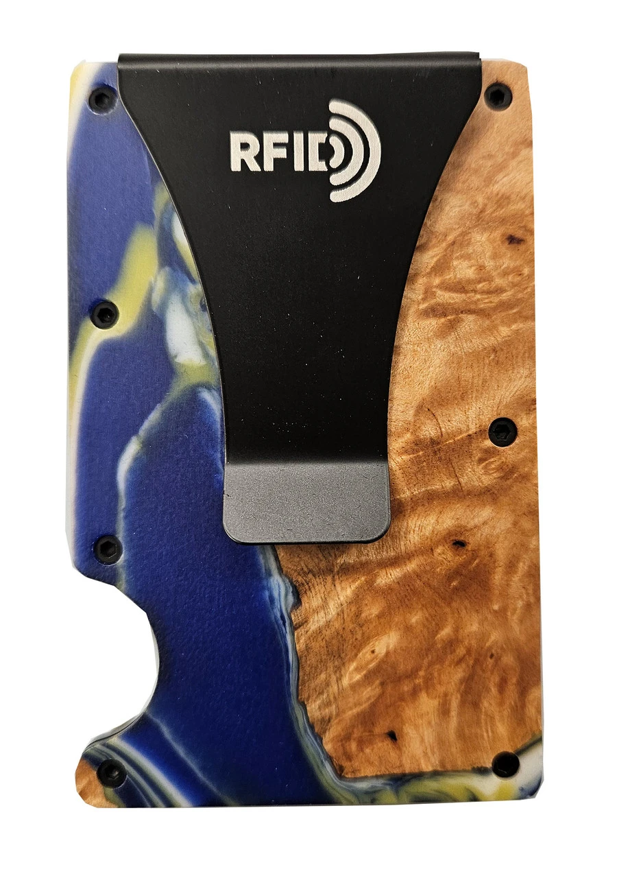Wooden Element RFID Wallet - Royal Blue Gold White Wooden Element RFID Wallet - Royal Blue Gold White -Gustwillers Clothing Shop Wooden Element RFID Wallet Royal Blue Gold White S 1 02794.1716472767