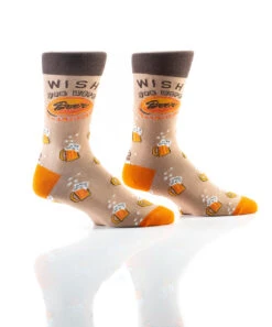 YO Sox Men's Wish You Were Beer Socks